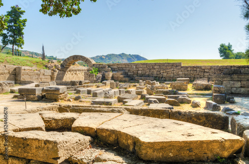Canvas Print Ruins of the ancient site of Olympia, in Greece where the Olympic games originate from