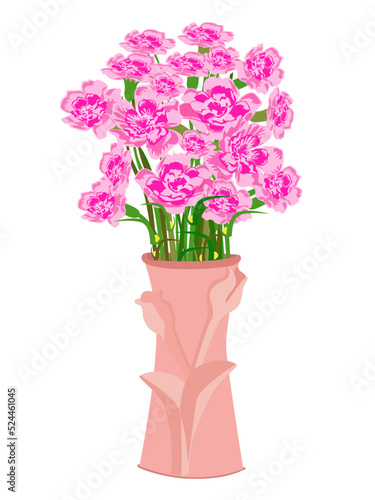 Flower hand drawn one line art illustration vector drawing beautiful design
