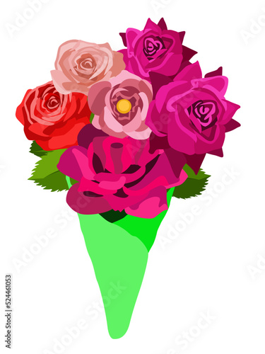 Flower hand drawn one line art illustration vector drawing beautiful design
