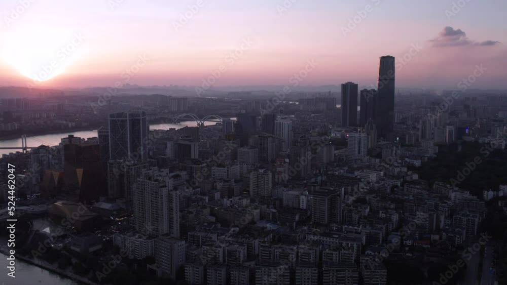 Aerial photography of Liuzhou city skyline Aerial photography of Liuzhou city skyline