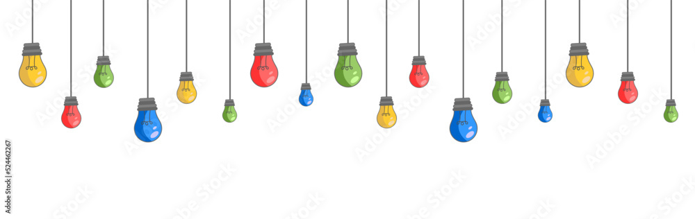 Glowing light bulb creative idea and difference concept. Retro light bulbs line art design. Vector illustration Glowing light bulb creative idea and difference concept. Retro light bulbs line art design. Vector illustration