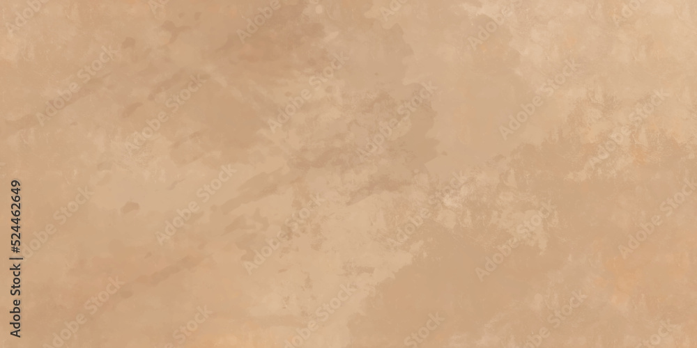 Light Caramel Brown Rough Vector Background. Paintend Wall Style Layout. Blank with the Effect of an Old Carelessly Painted Wall. No Text.