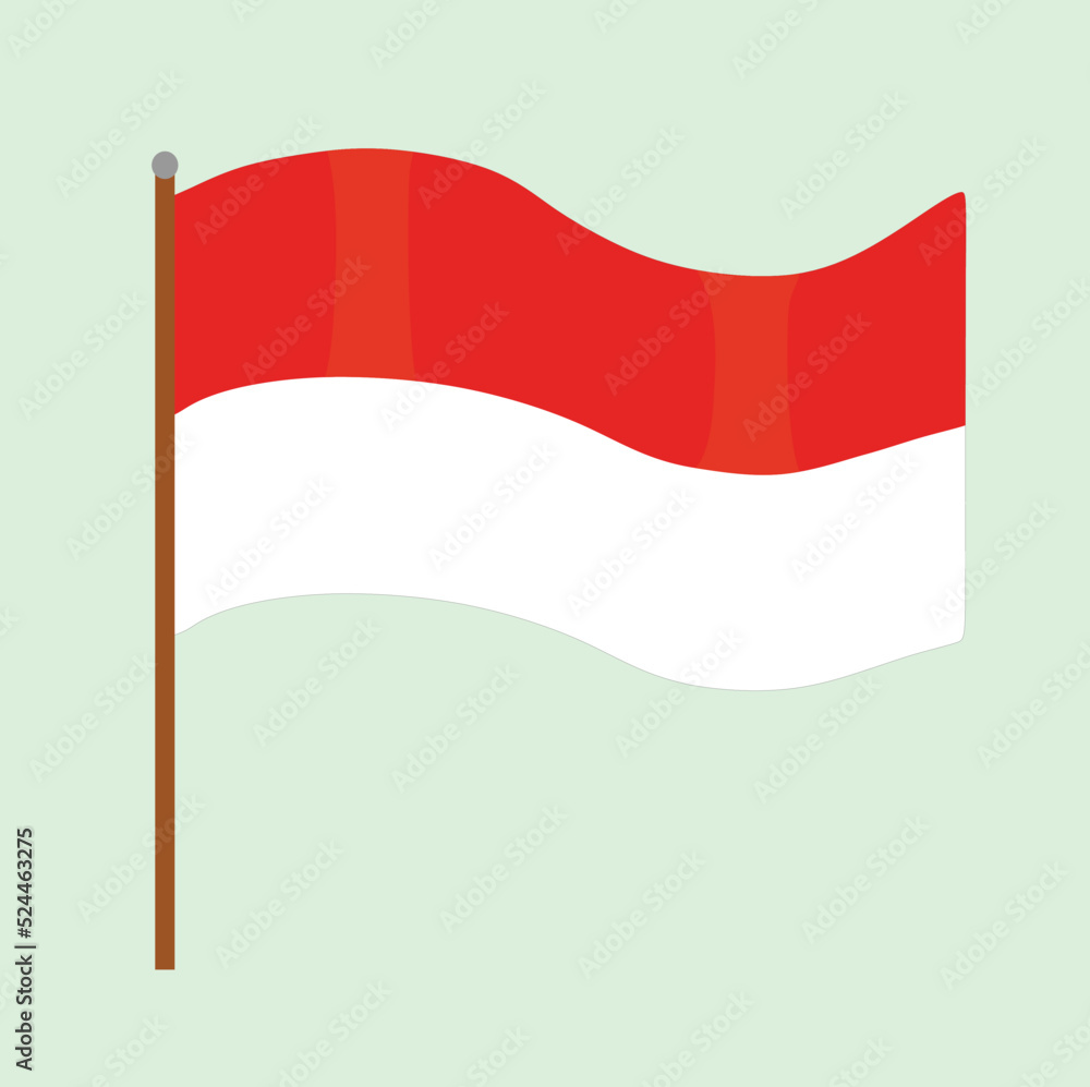 Red and white, the national Indonesian flag Red and white, the national Indonesian flag