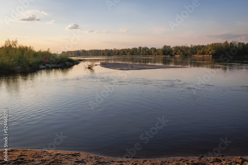Bank of Vistula River in Zawady area, Warsaw, Poland