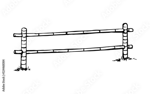 Barrier for horse racing. Vector drawing