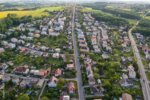 Aerial drone photo of Terlicko village, Czech Republic