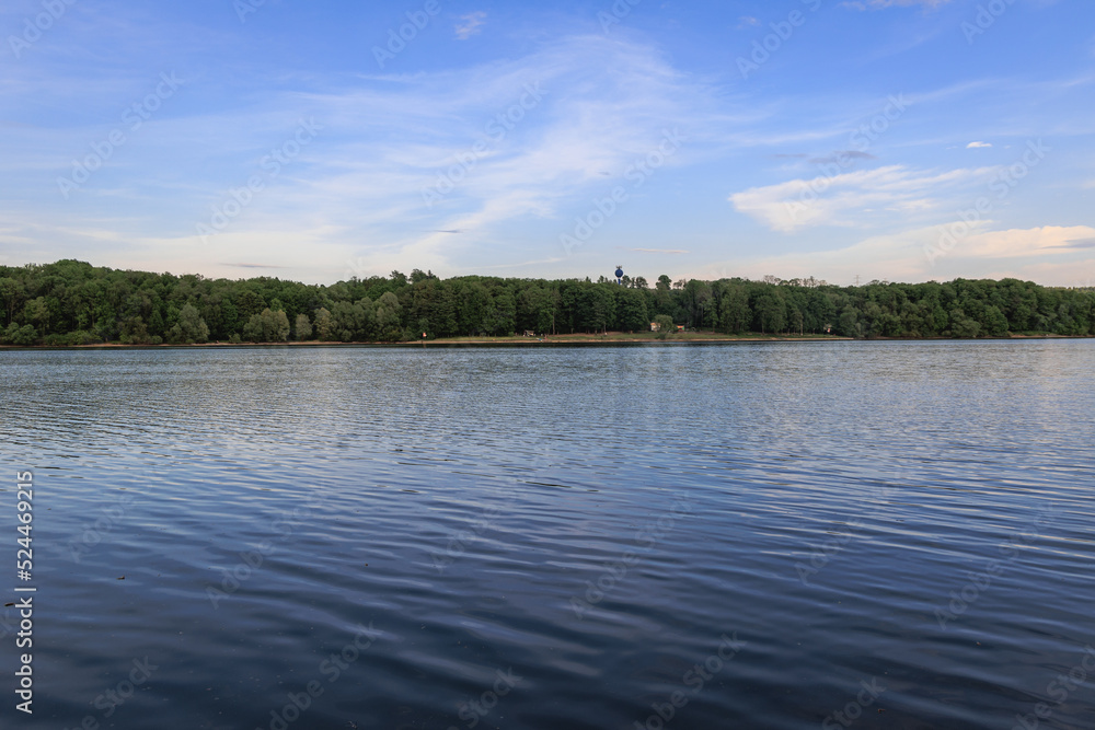 View of Terlicko dam lake on River Stonavka in Terlicko in Czech Republic