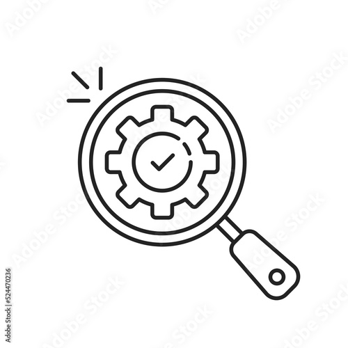 magnifying glass with linear gear like optimization