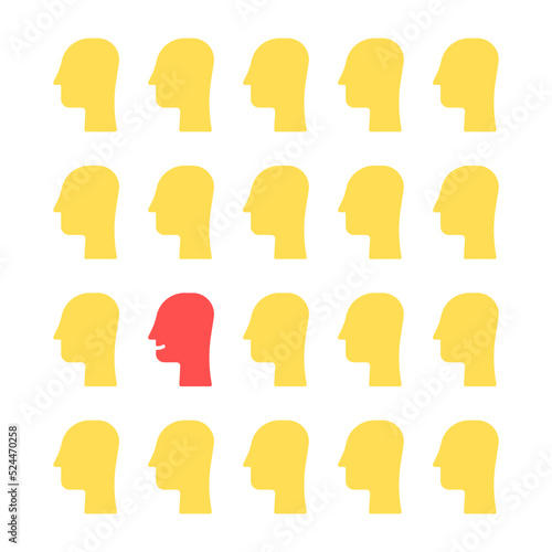 different from others person like unique icon