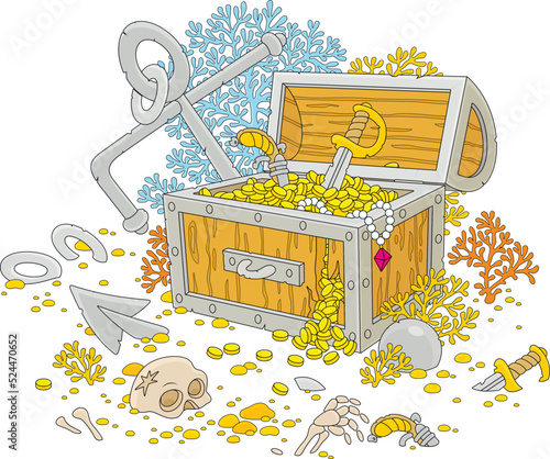 Treasure chest and an old a...