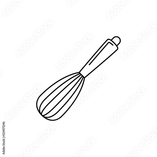 Beater egg icon in line style icon, isolated on white background
