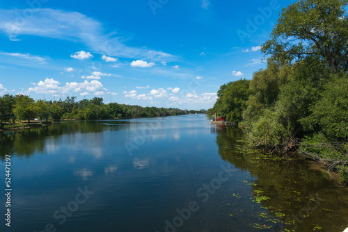 Photography Looking west from the Centre Island bridge down Long Pond of the Toronto Islands on a hot summer's day