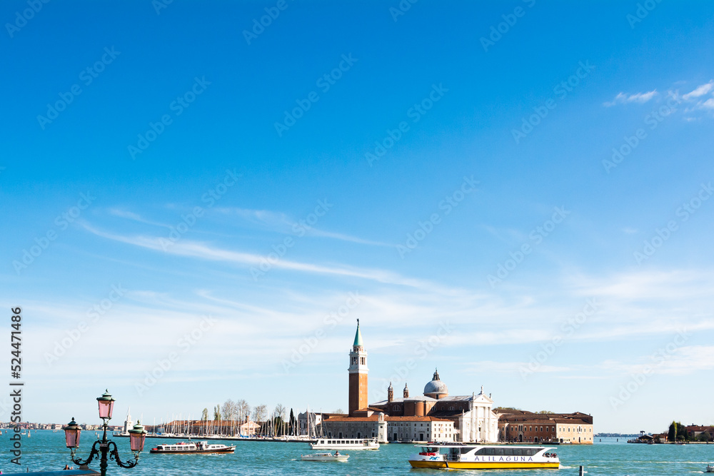 Fototapeta premium View of the Grand Canal and San Giorgio Maggiore Church at Venice, Veneto, Italy.