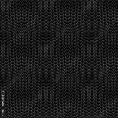 Black japanese seamless wave pattern as wallpaper or background
