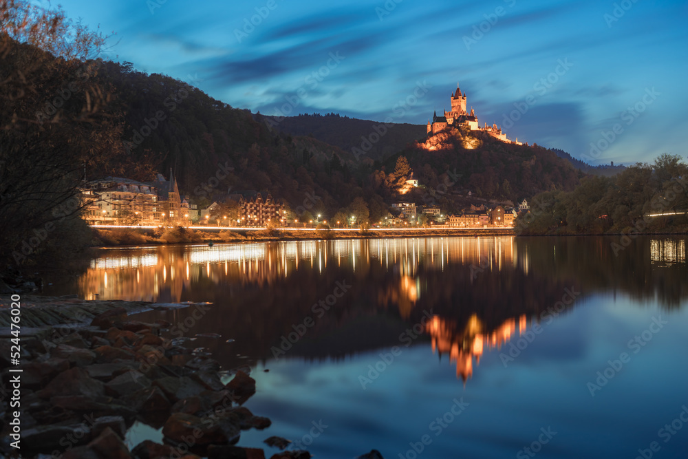 Fototapeta premium Cochem Imperial castle on the Moselle river, Germany