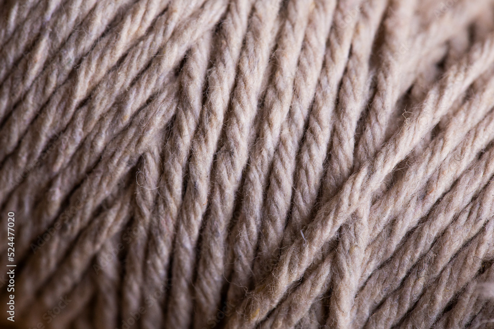 Barbante de algodão cru, Textura em macro fotografia Barbante de algodão cru, Textura em macro fotografia