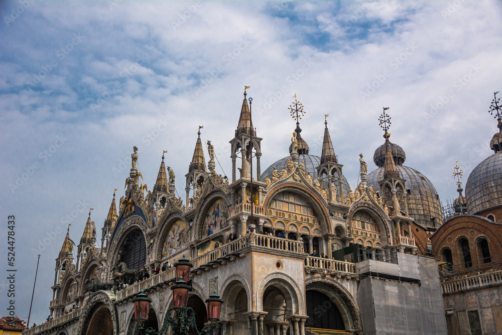 Naklejka premium Dome of the Basilica di San Marco at Venice, Veneto, Italy.