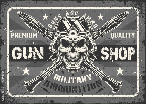 Military shop vintage monochrome label