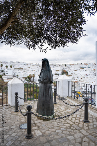 La Virgen de la Cobijada medieval statue in Vejer de la Frontera, white village in South Spain