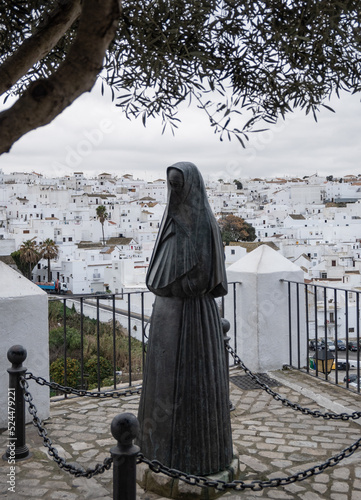 La Virgen de la Cobijada medieval statue in Vejer de la Frontera, white village in South Spain