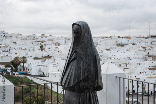 La Virgen de la Cobijada medieval statue in Vejer de la Frontera, white village in South Spain