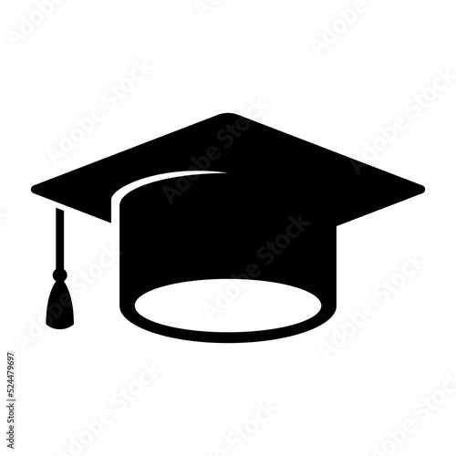 Graduation or graduate icon. Students cap, education vector illustration