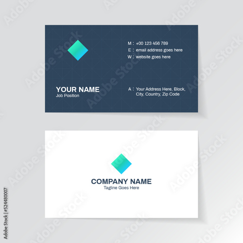 Modern Clean Corporate Business Card Template Design	