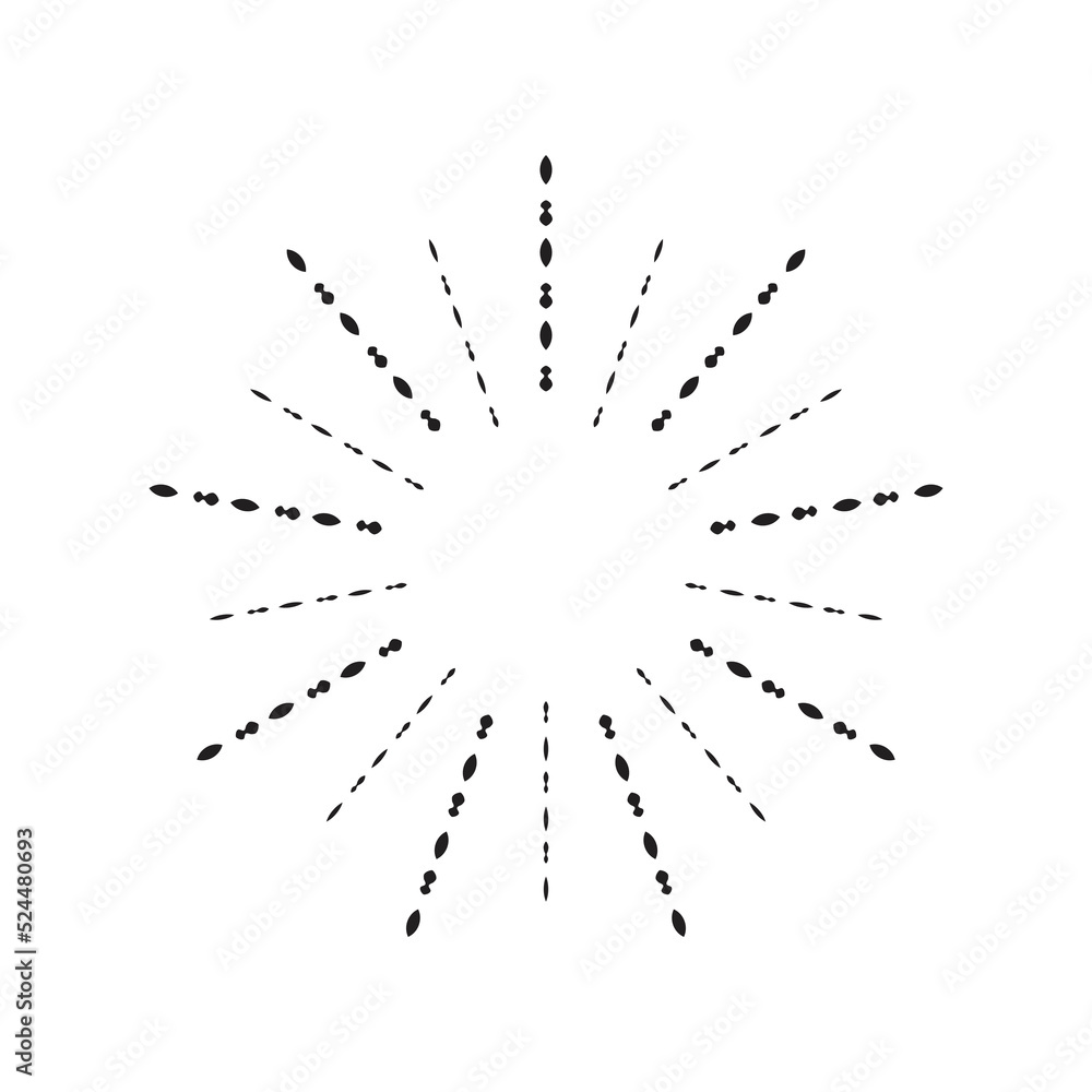 Obraz premium Abstract Line Sunburst. Retro Vintage Style. Vector Illustration