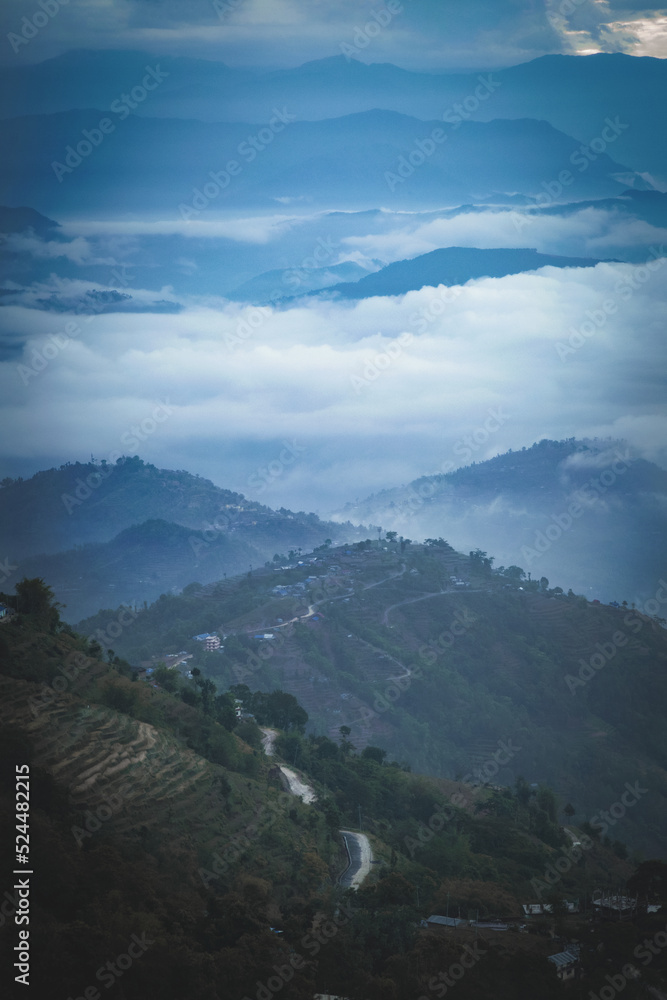 landscape with clouds