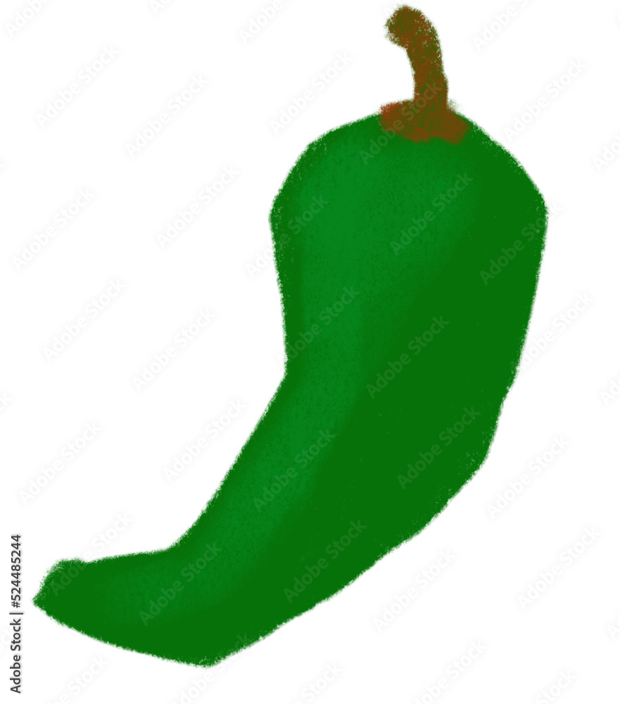 Green red jalapeno pepper Mexican food chilli hand drawn doodle chalk illustration Green red jalapeno pepper Mexican food chilli hand drawn doodle chalk illustration