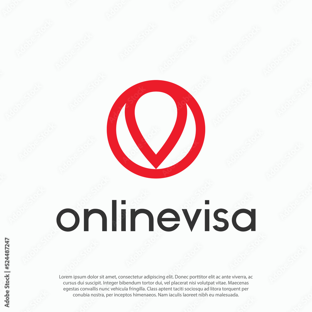 VC or OV combining letter V and O as location pin modern creative premium logo design vector template VC or OV combining letter V and O as location pin modern creative premium logo design vector template