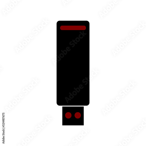 USB icon isolated on white background, Flash drive flat icon for apps and websites, vector illustration