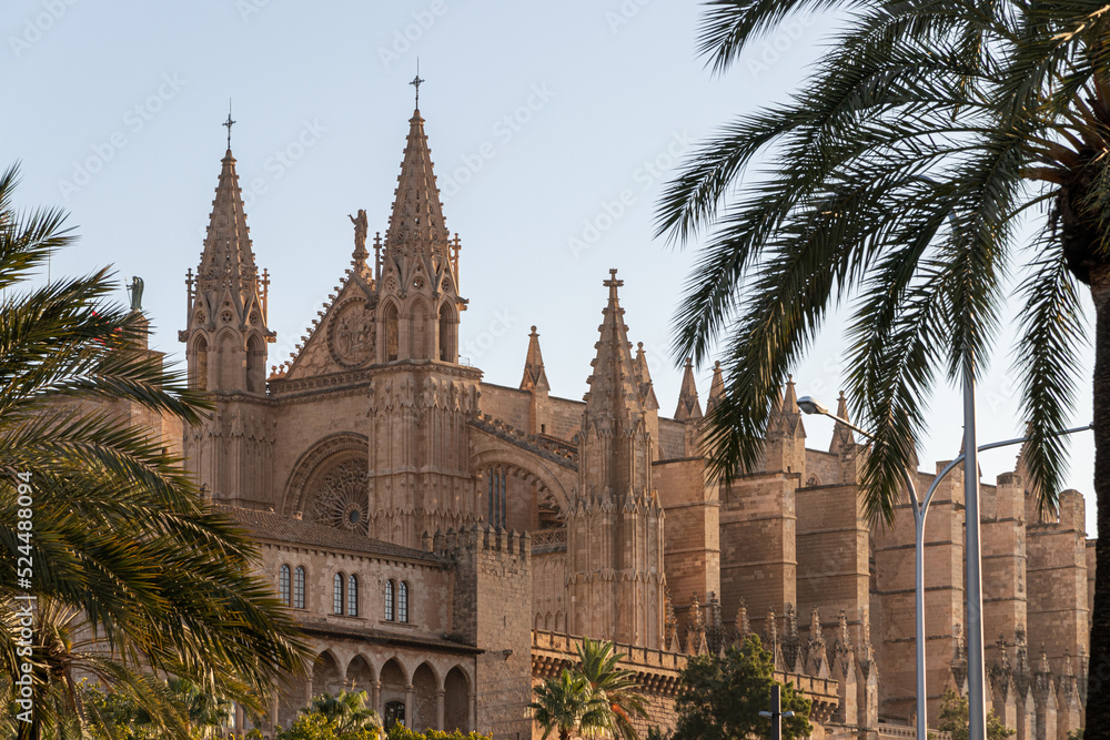 Palma de Mallorca, Spain. Views of the Gothic Cathedral of Santa Maria