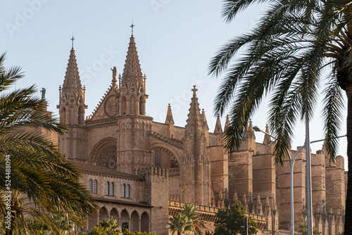 Palma de Mallorca  Spain. Views of the Gothic Cathedral of Santa Maria