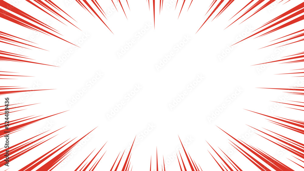 赤色の集中線のベクター素材