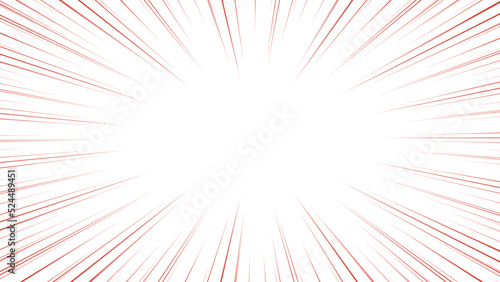 赤色の集中線のベクター素材