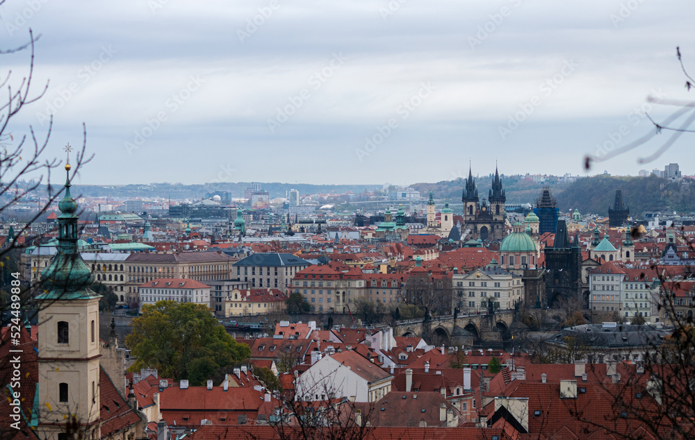 Obraz premium Prague cityscape from the hill