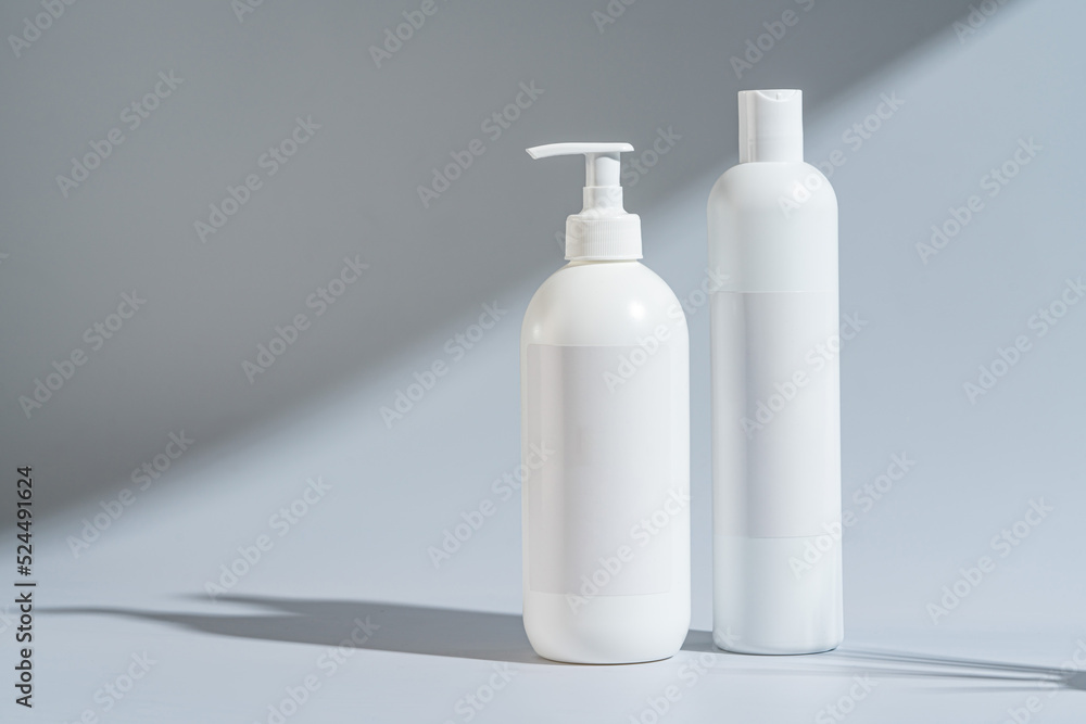 Set of dispenser bottles for soap and shampoo. shampoo bottle without logo Set of dispenser bottles for soap and shampoo. shampoo bottle without logo