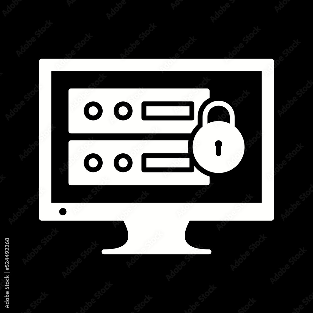 Unique Data Security Vector Icon Unique Data Security Vector Icon