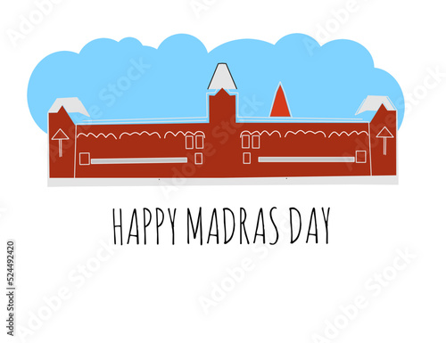 Happy Madras Day Creative Design (its celebrated in Madras city of India photo