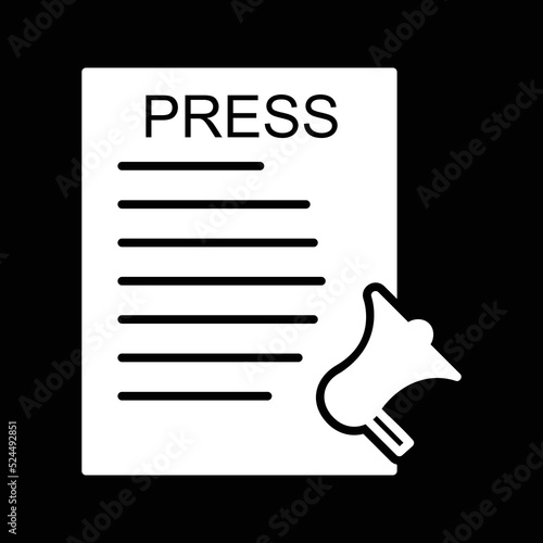 Unique Press Releases Vector Icon