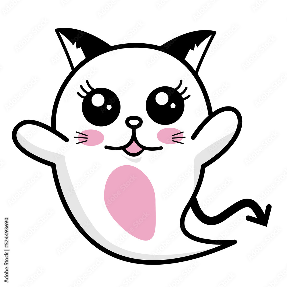 Cute white ghost boo Halloween design Cute white ghost boo Halloween design