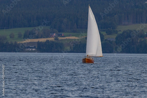 Sailboat on Storsjøen Østersund,Jämtlands county,Sweden,scandinavia,Europe