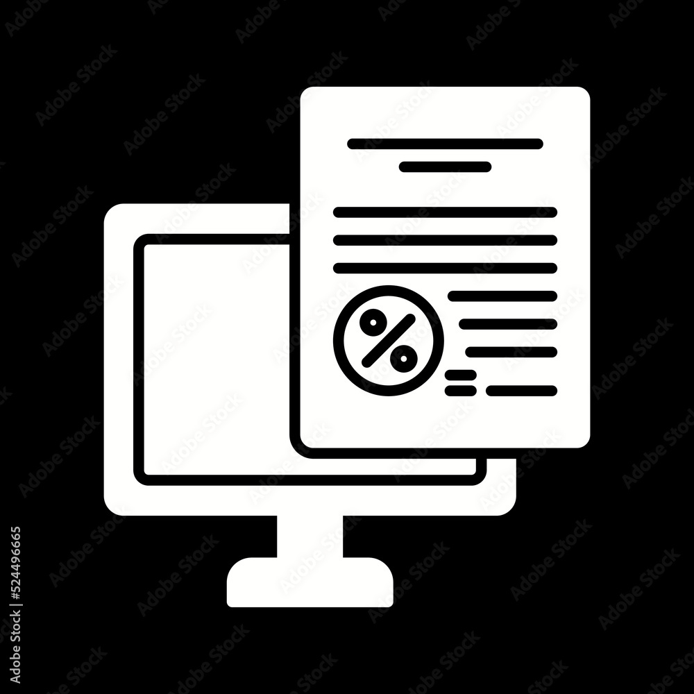 Fototapeta premium Online Tax Icon