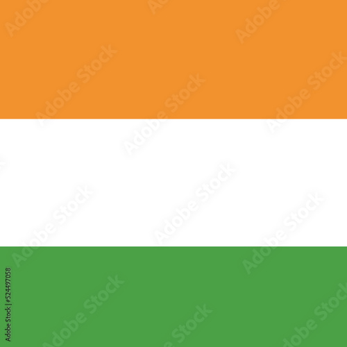 tri color indian flag icon of freedom.