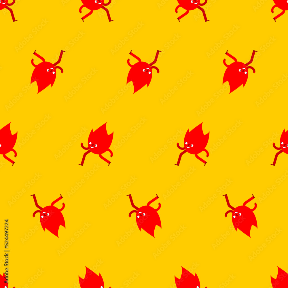 Running fire cartoon pattern seamless. Flame run background Running fire cartoon pattern seamless. Flame run background