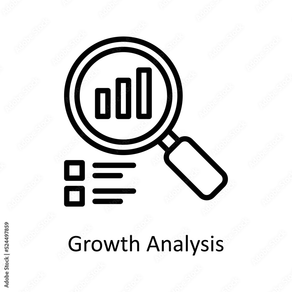 Growth Analysis vector Outline Icon Design illustration on White background. EPS 10 File Growth Analysis vector Outline Icon Design illustration on White background. EPS 10 File