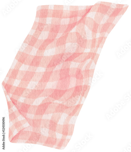Checkered pattern Beach towel picnic blanket in watercolor