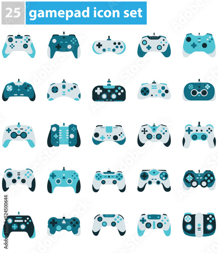 a collection of illustrations of modern game controllers for hobbies and games