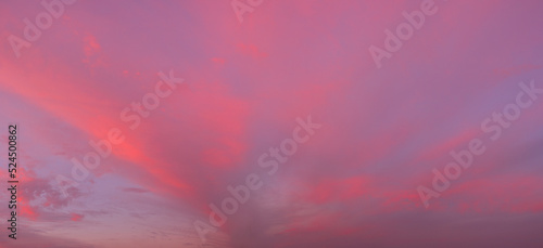 Beautiful red sky sunset as background